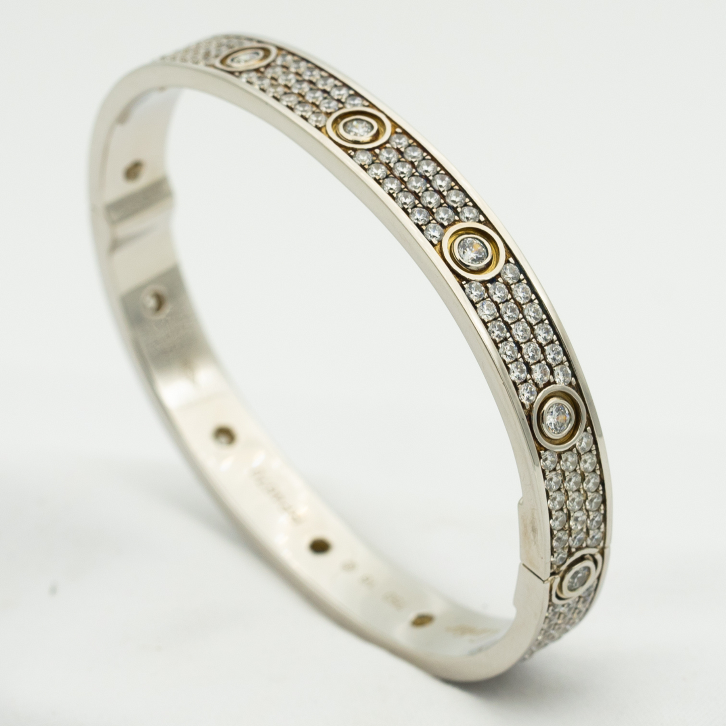 [Psychic Jewelrys]LOVE BRACELET 6.1MM DIAMOND-PAVED 10 BIG DIAMONDS