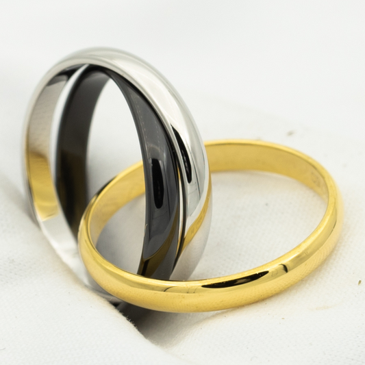[Psychic Jewelrys]TRINITY RING BLACK GOLD SILVER