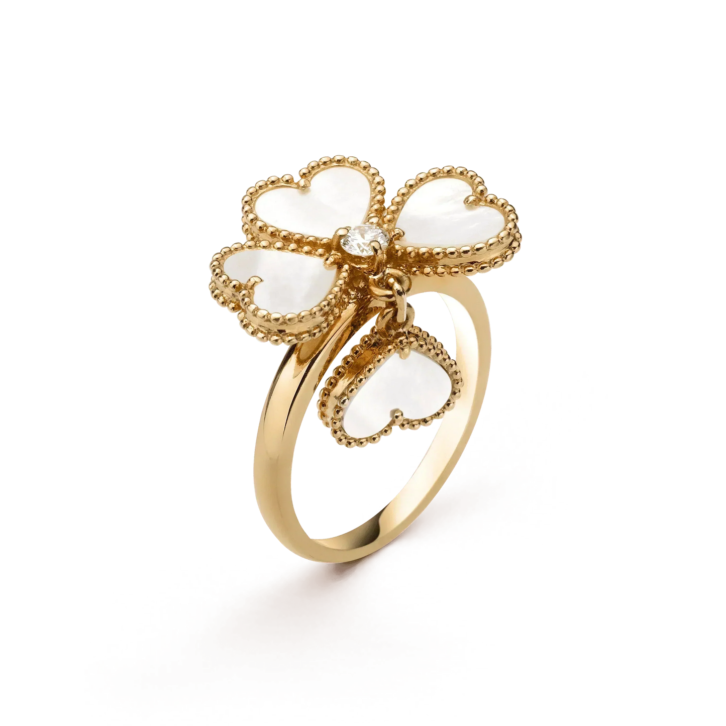 [Psychic Jewelrys]SWEET CLOVER WHITE MOP RING