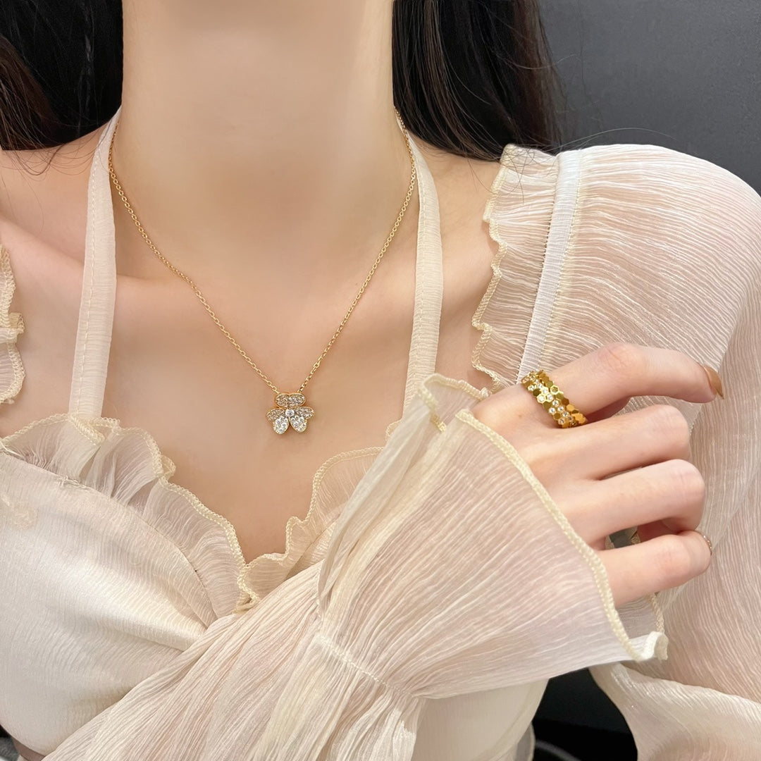 [Psychic Jewelrys]FLOWER DIAMOND NECKLACE