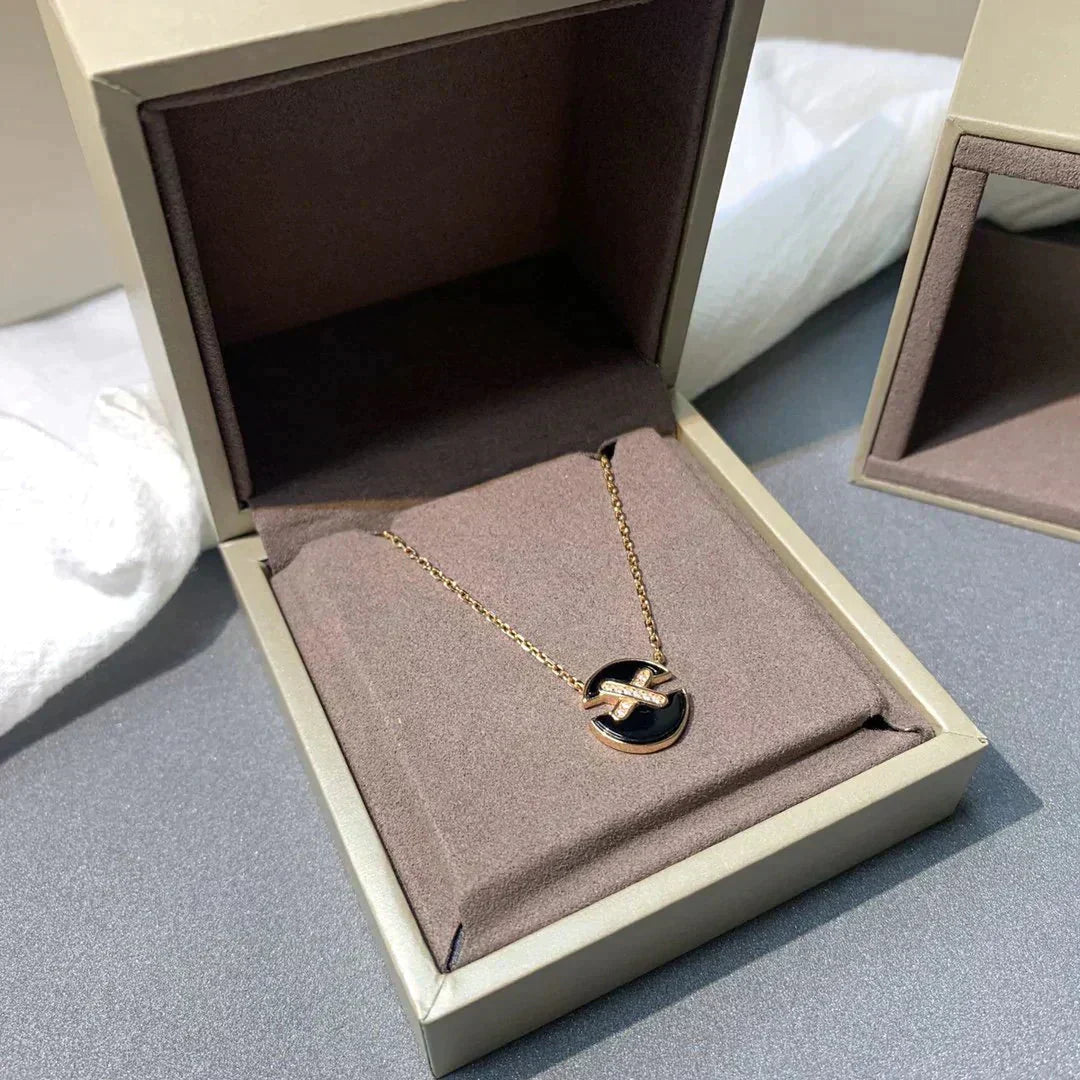 [Psychic Jewelrys]JEUX DE ROSE GOLD DIAMOND NECKLACE