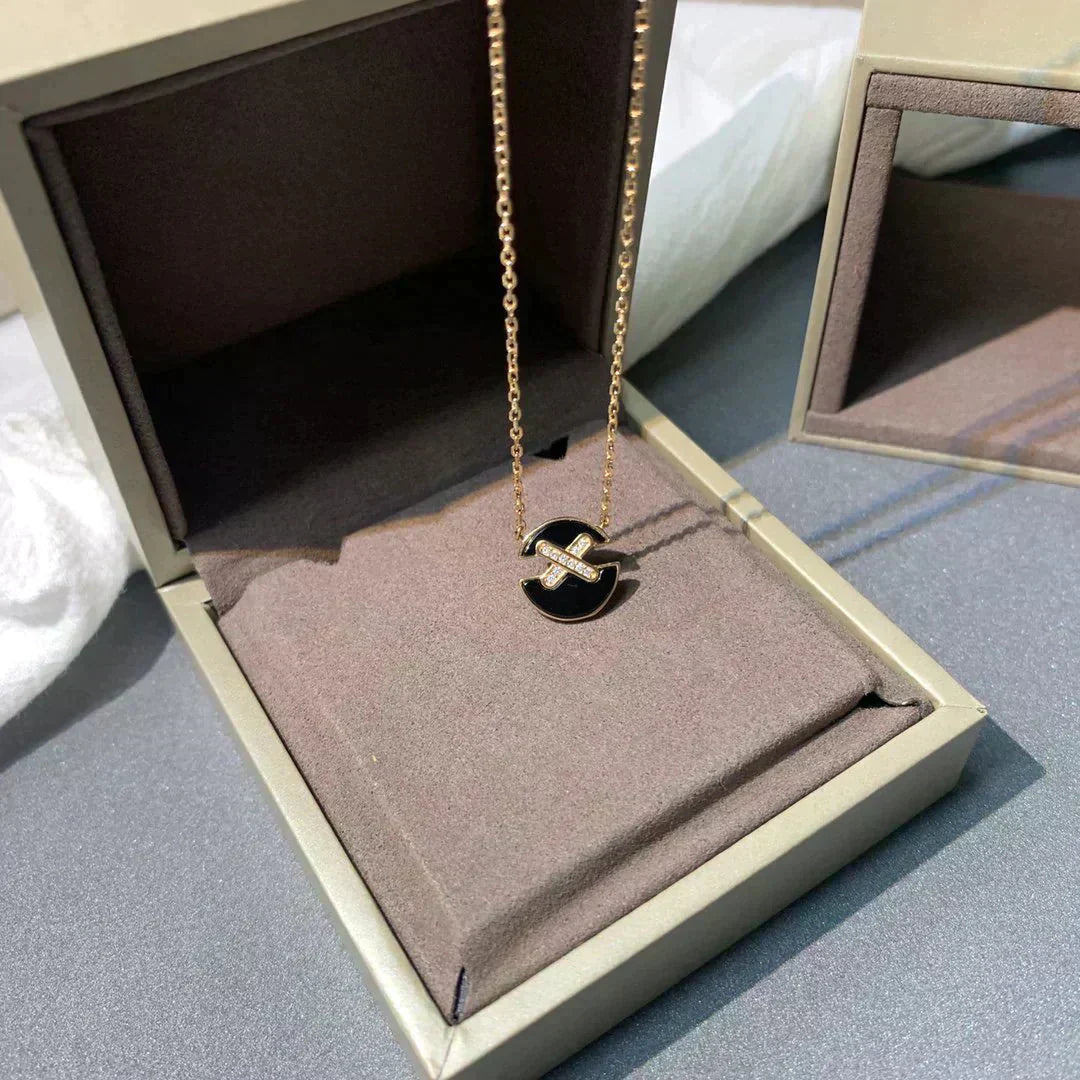 [Psychic Jewelrys]JEUX DE ROSE GOLD DIAMOND NECKLACE