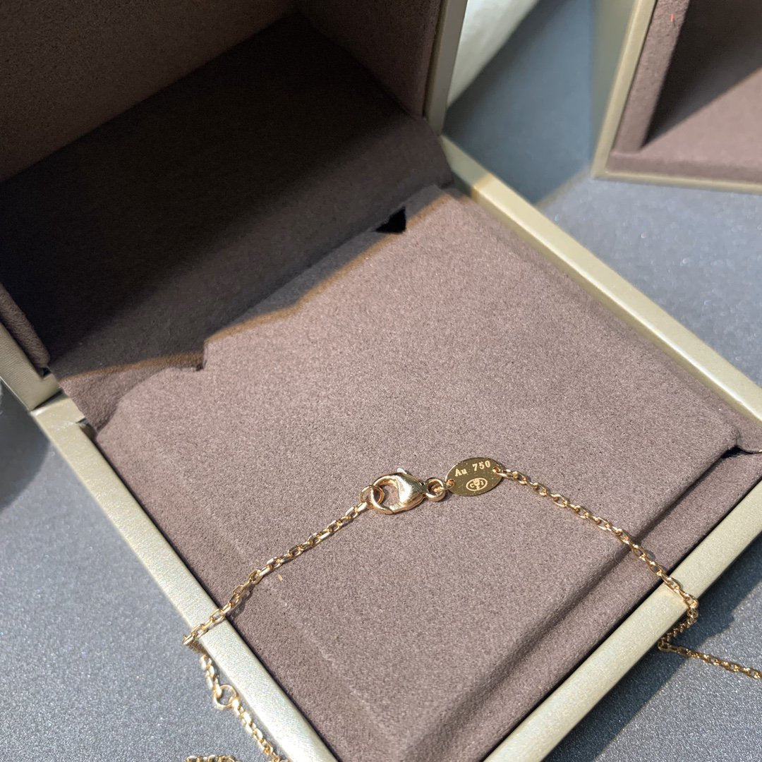 [Psychic Jewelrys]JEUX DE PINK GOLD DIAMOND NECKLACE