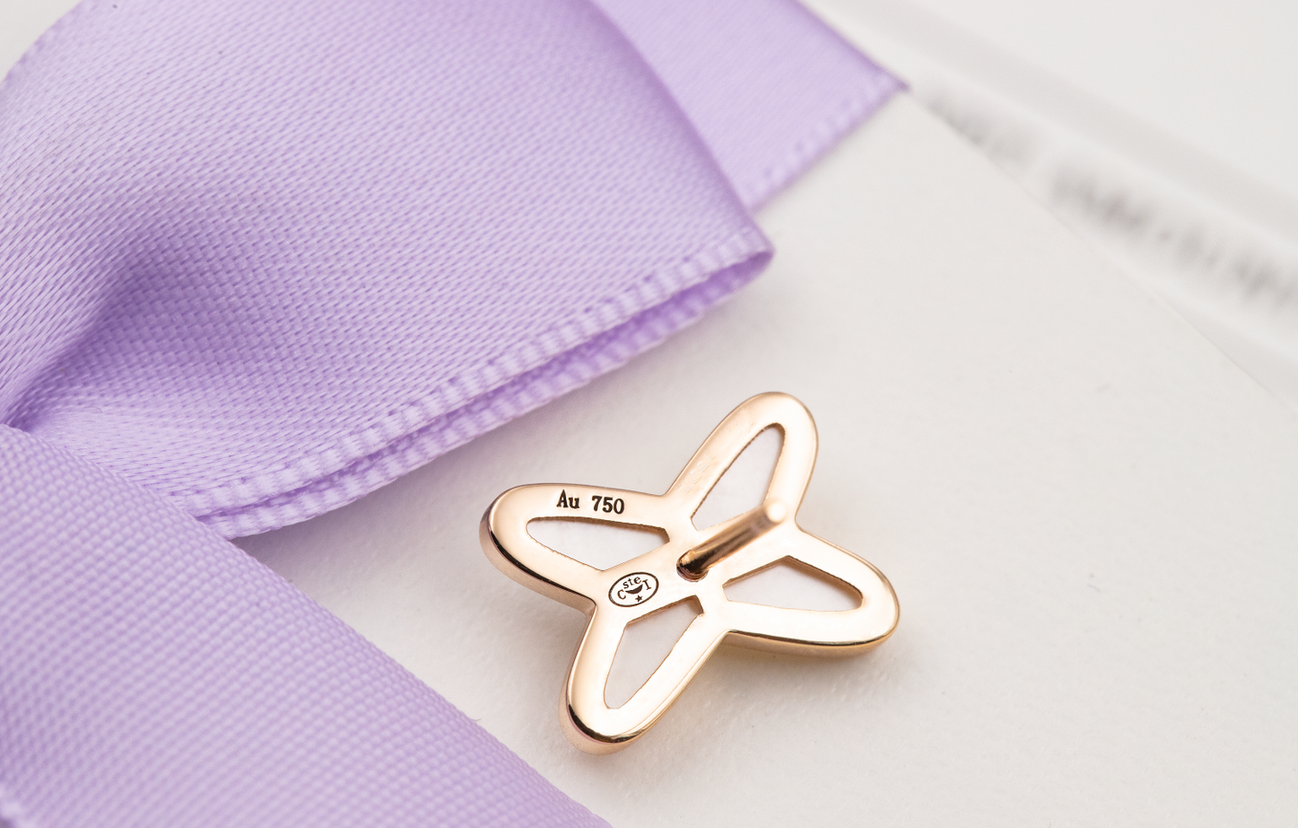 [Psychic Jewelrys]JEUX DE WHITE MOP ROSE GOLD DIAMOND EARRINGS