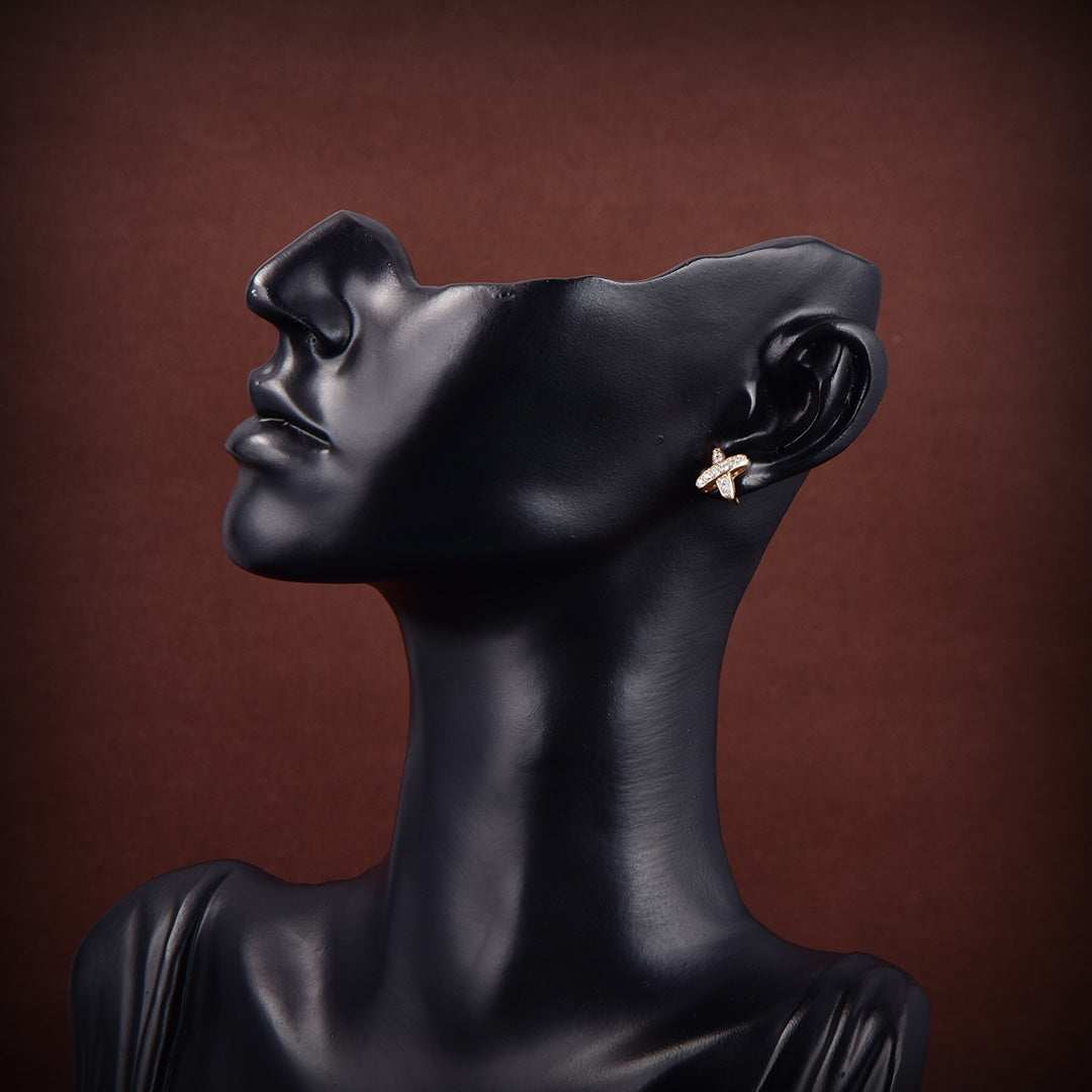 [Psychic Jewelrys]JEUX DE GOLD DIAMOND EARRINGS