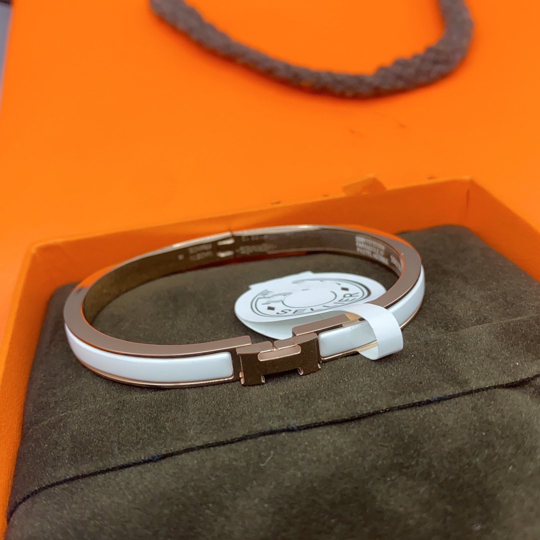 [Psychic Jewelrys]CLASSIC HM CLIC WHITE 8MM ENAMEL BRACELET