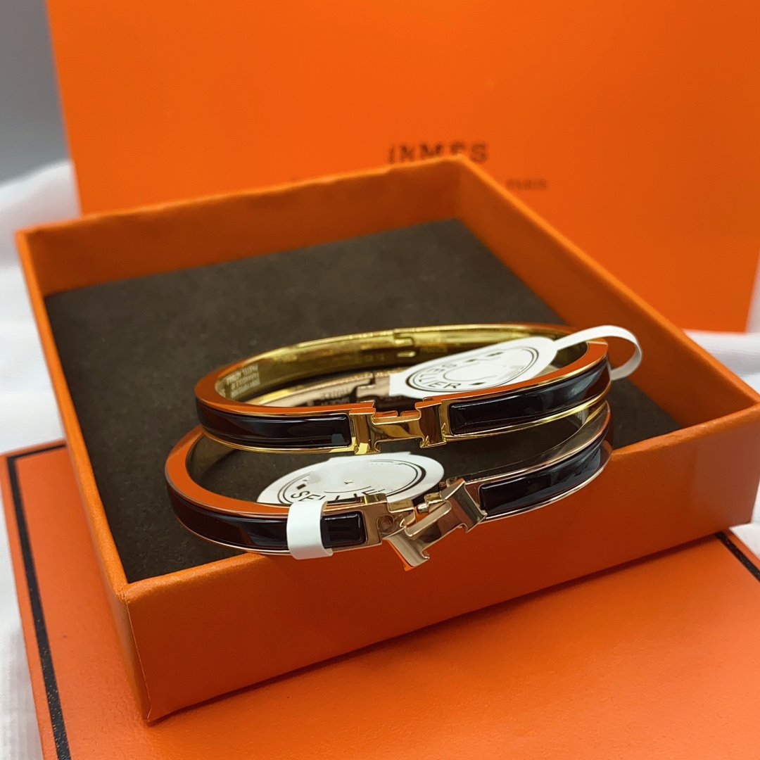 [Psychic Jewelrys]CLASSIC HM CLIC BLACK 8MM ENAMEL BRACELET