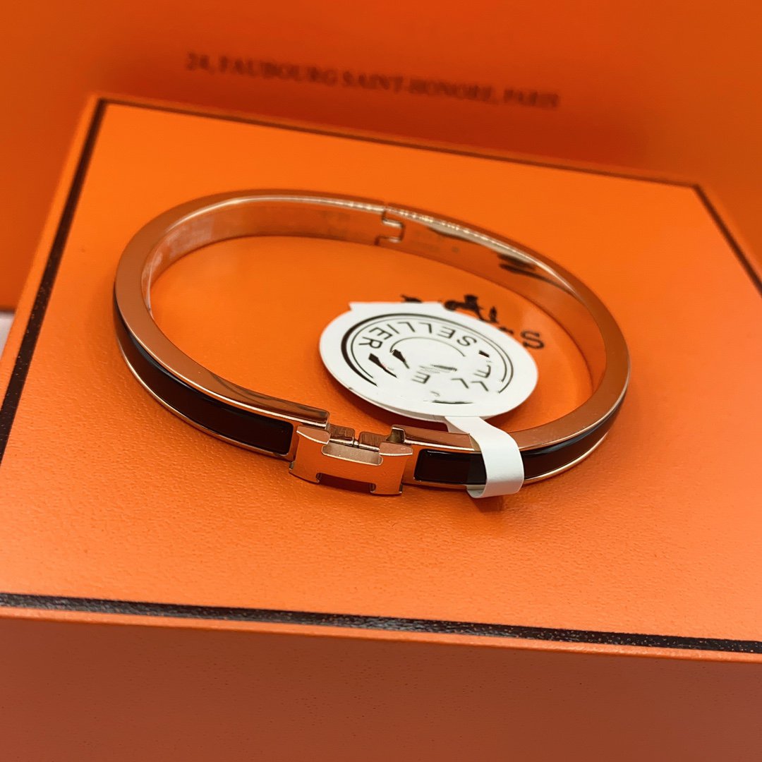 [Psychic Jewelrys]CLASSIC HM CLIC BLACK 8MM ENAMEL BRACELET