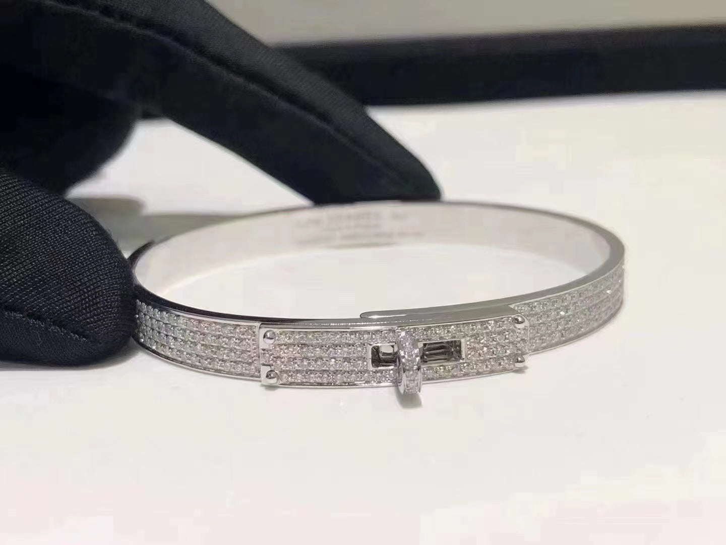 [Psychic Jewelrys]HM KELLY BRACELET IN SILVER AND FULL PAVE DIAMOND