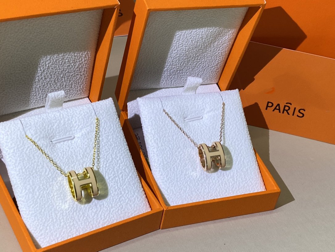 [Psychic Jewelrys]HM CLIC YELLOW ENAMEL GOLD NECKLACE