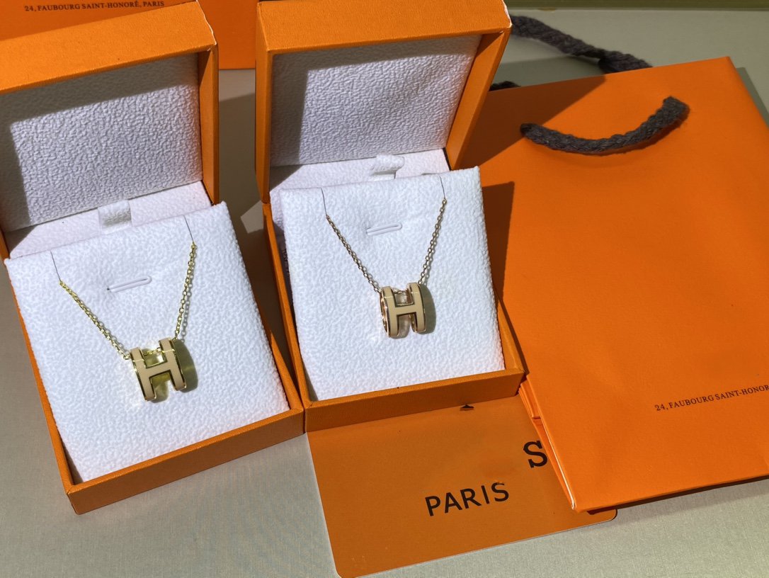 [Psychic Jewelrys]HM CLIC YELLOW ENAMEL GOLD NECKLACE