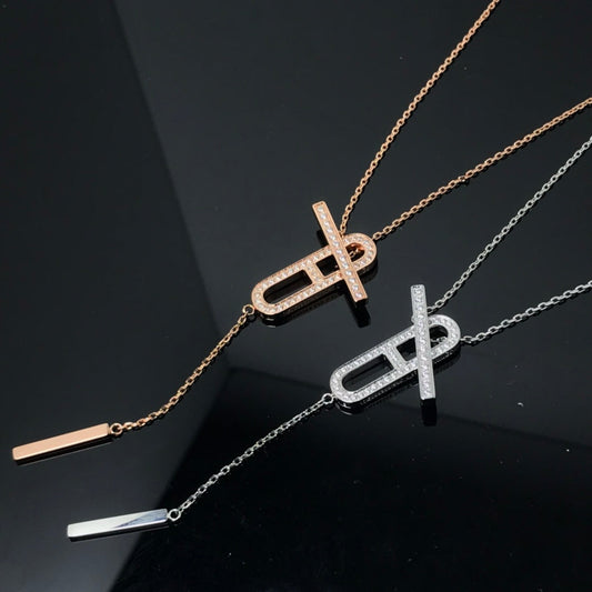 [Psychic Jewelrys]HM NECKLACE PLATINUM ROSE GOLD DIAMOND