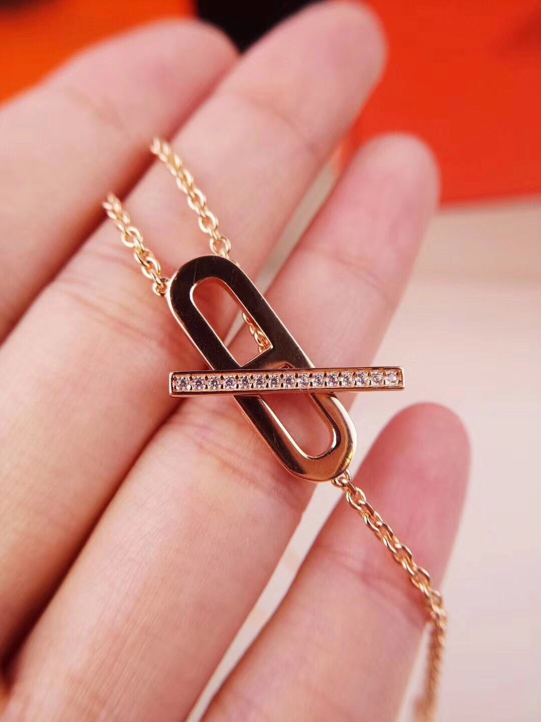 [Psychic Jewelrys]HM NECKLACE PLATINUM ROSE GOLD DIAMOND