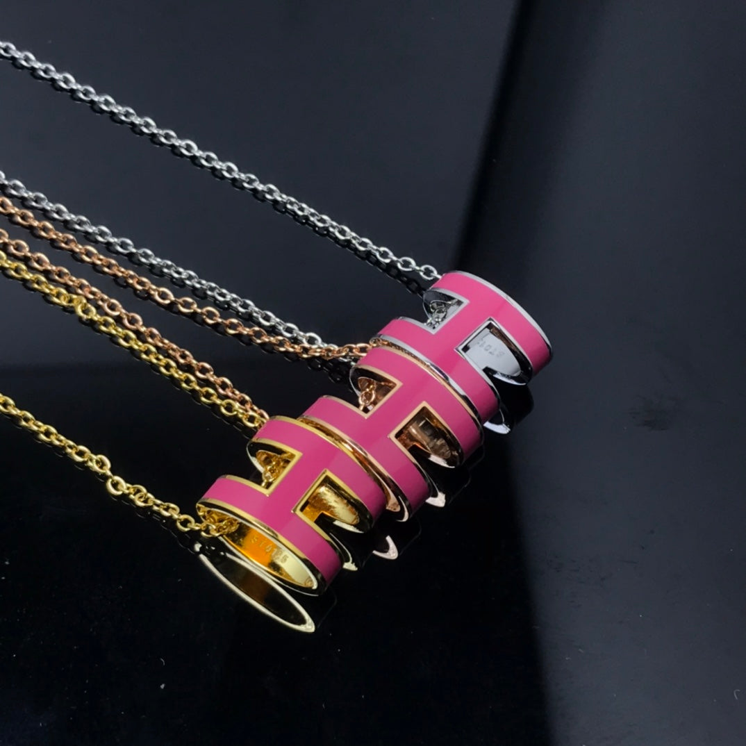 [Psychic Jewelrys]H NECKLACE PINK