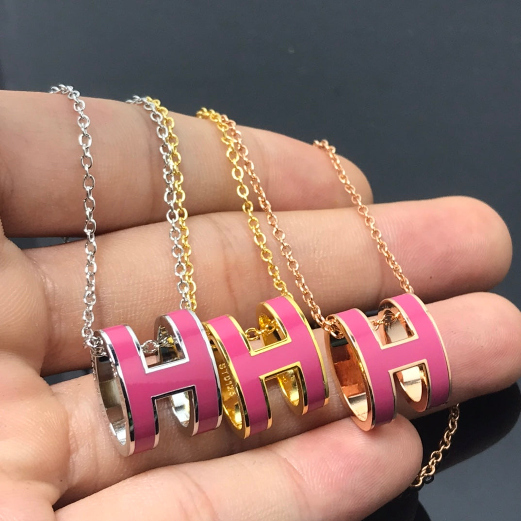[Psychic Jewelrys]H NECKLACE PINK