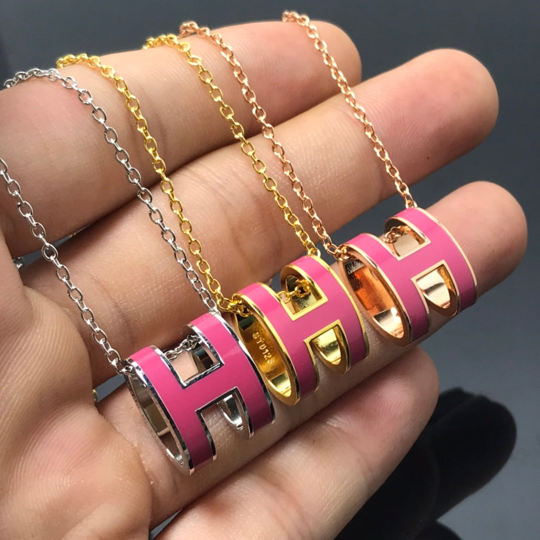 [Psychic Jewelrys]H NECKLACE PINK