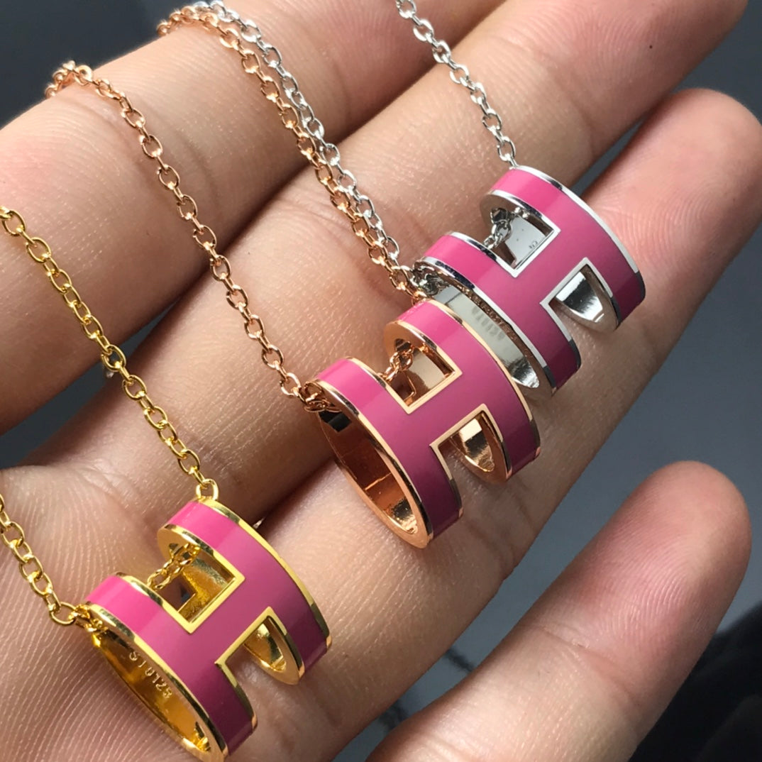 [Psychic Jewelrys]H NECKLACE PINK