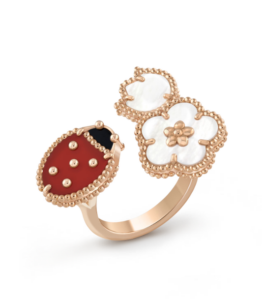 [Psychic Jewelrys]LUCKY 3 MOTIF ROSE GOLD RING