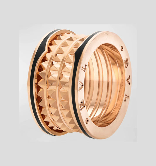 [Psychic Jewelrys]ZERO 1 ROCK BLACK CERAMIC PINK GOLD LARGE MODEL