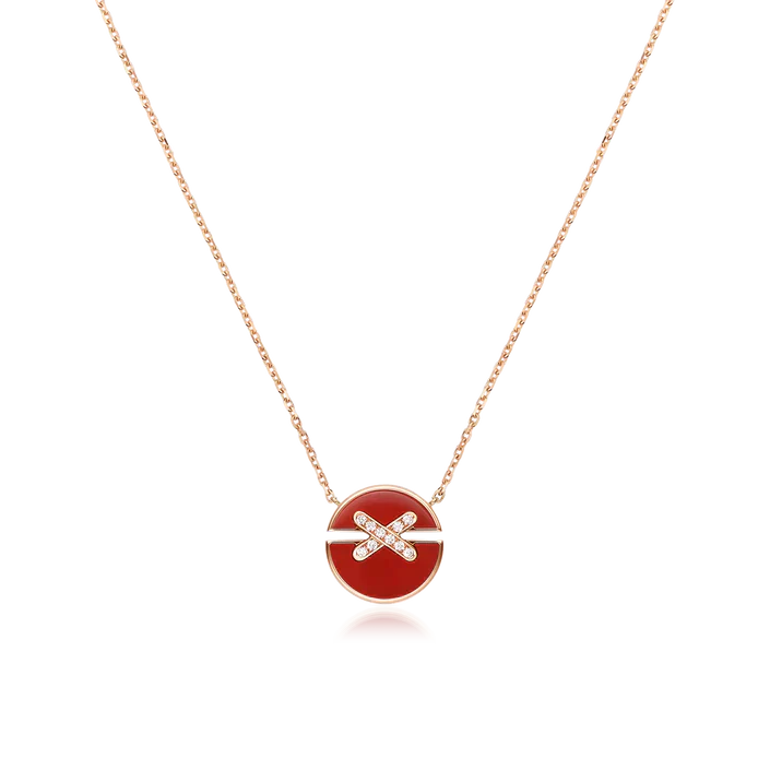 [Psychic Jewelrys]JEUX DE ROSE GOLD DIAMOND NECKLACE