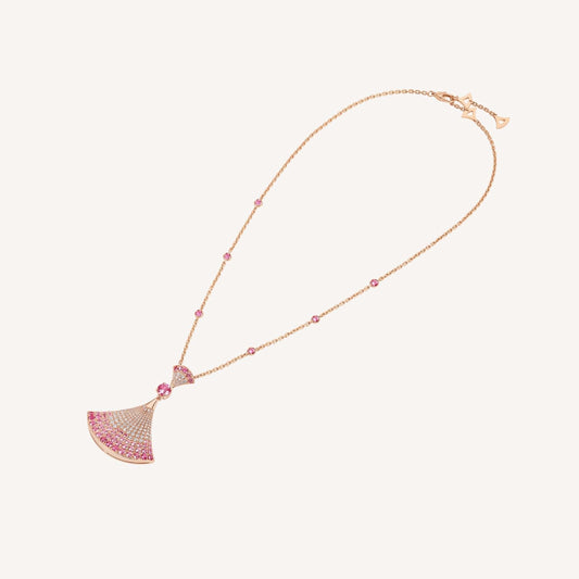 [Psychic Jewelrys]DREAM NECKLACK DIAMOND PINK GOLD