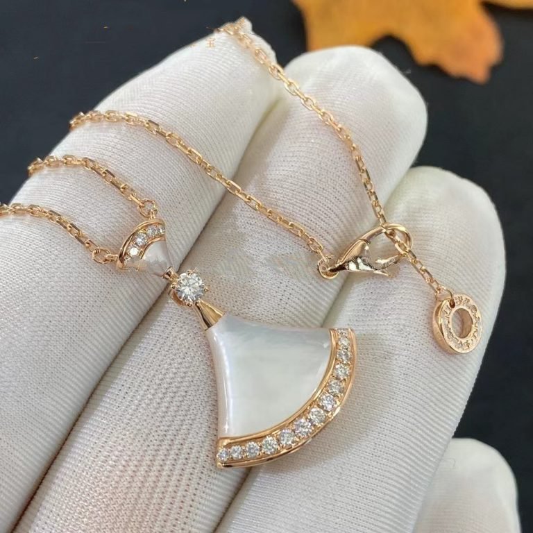 [Psychic Jewelrys]DREAM NECKLACE MOP PINK GOLD DIAMOND