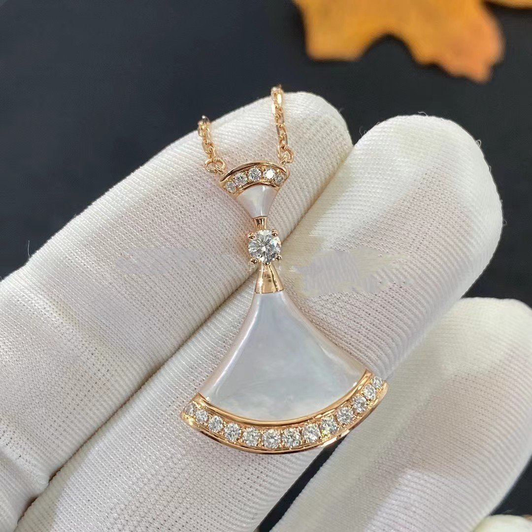[Psychic Jewelrys]DREAM NECKLACE MOP PINK GOLD DIAMOND