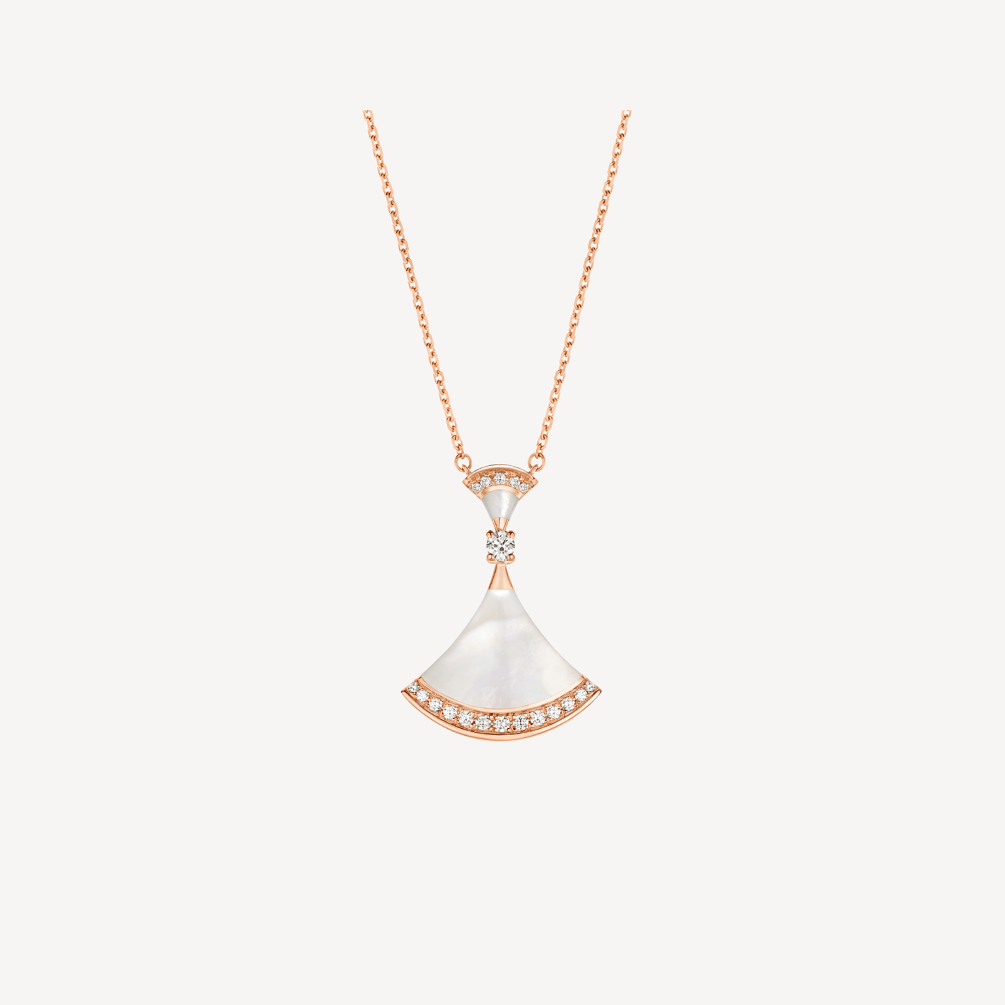 [Psychic Jewelrys]DREAM NECKLACE MOP PINK GOLD DIAMOND