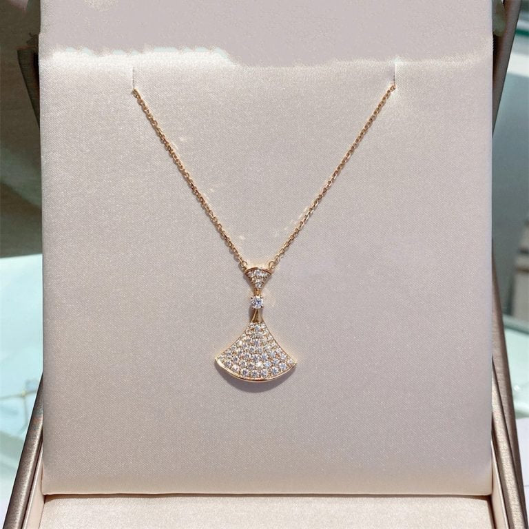 [Psychic Jewelrys]DREAM NECKLACE PINK GOLD FULL DIAMOND