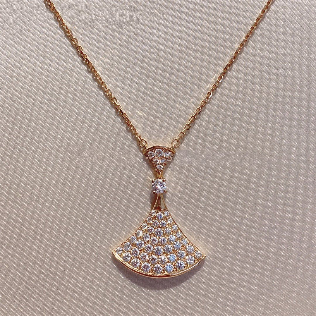 [Psychic Jewelrys]DREAM NECKLACE PINK GOLD FULL DIAMOND