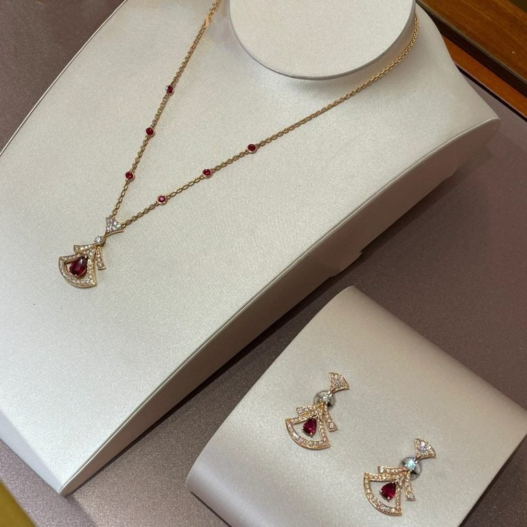 [Psychic Jewelrys]DREAM NECKLACE CARNELIAN DIAMOND PINK GOLD