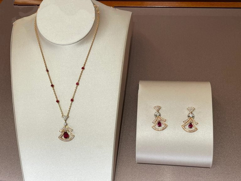 [Psychic Jewelrys]DREAM NECKLACE CARNELIAN DIAMOND PINK GOLD
