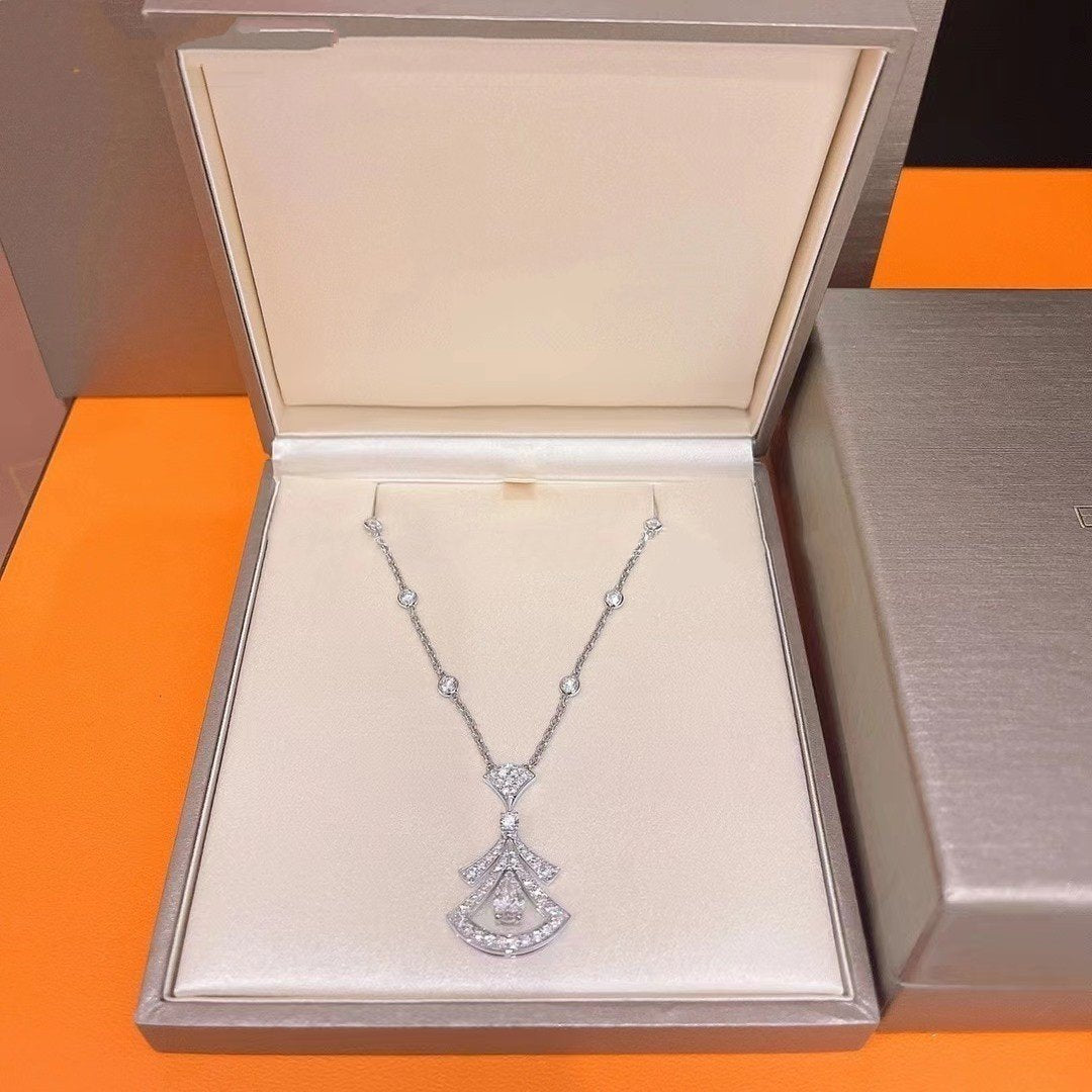 [Psychic Jewelrys]DREAM NECKLACE WHITE DIAMOND SILVER