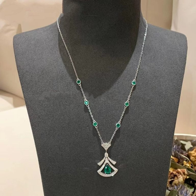 [Psychic Jewelrys]DREAM NECKLACE MALACHITE DIAMOND SILVER