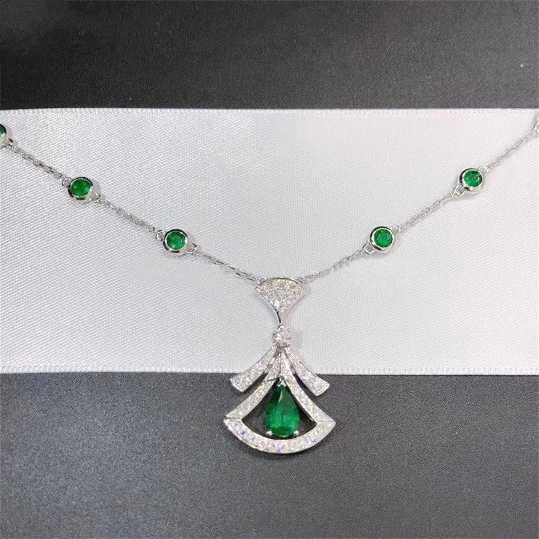 [Psychic Jewelrys]DREAM NECKLACE MALACHITE DIAMOND SILVER