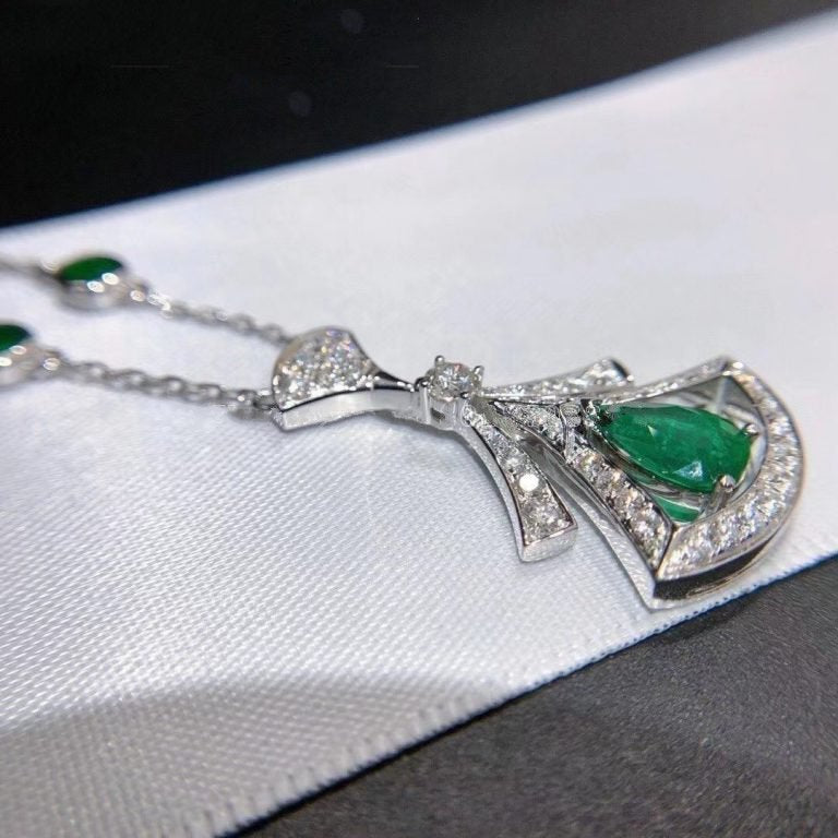 [Psychic Jewelrys]DREAM NECKLACE MALACHITE DIAMOND SILVER