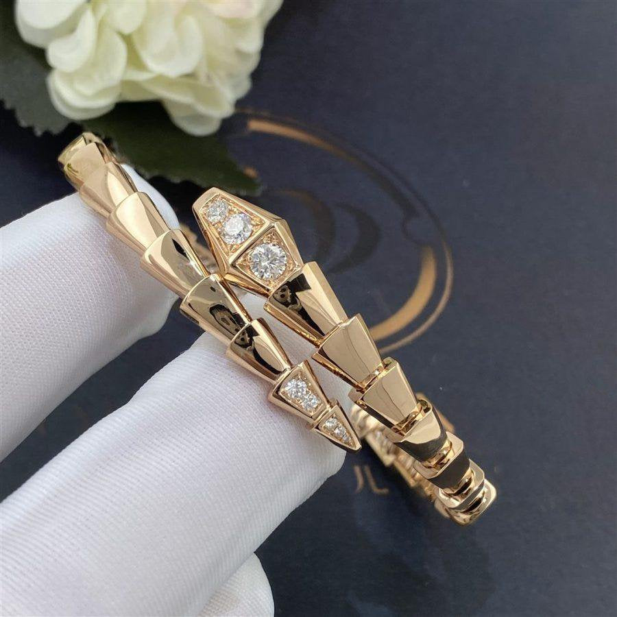 [Psychic Jewelrys]SERPENTI BRACELET DIAMONDS PINK GOLD
