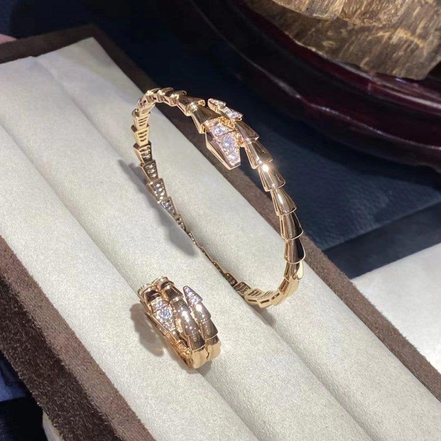 [Psychic Jewelrys]SERPENTI BRACELET DIAMONDS PINK GOLD