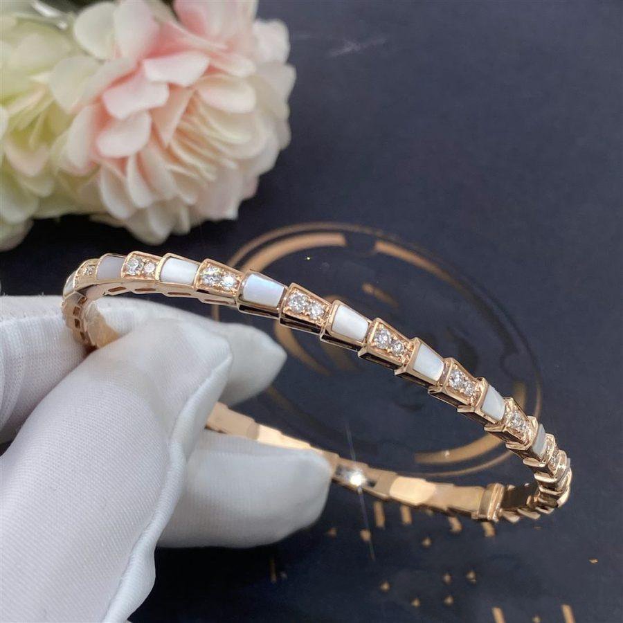 [Psychic Jewelrys]SERPENTI BRACELET PINK GOLD MOP DIAMOND