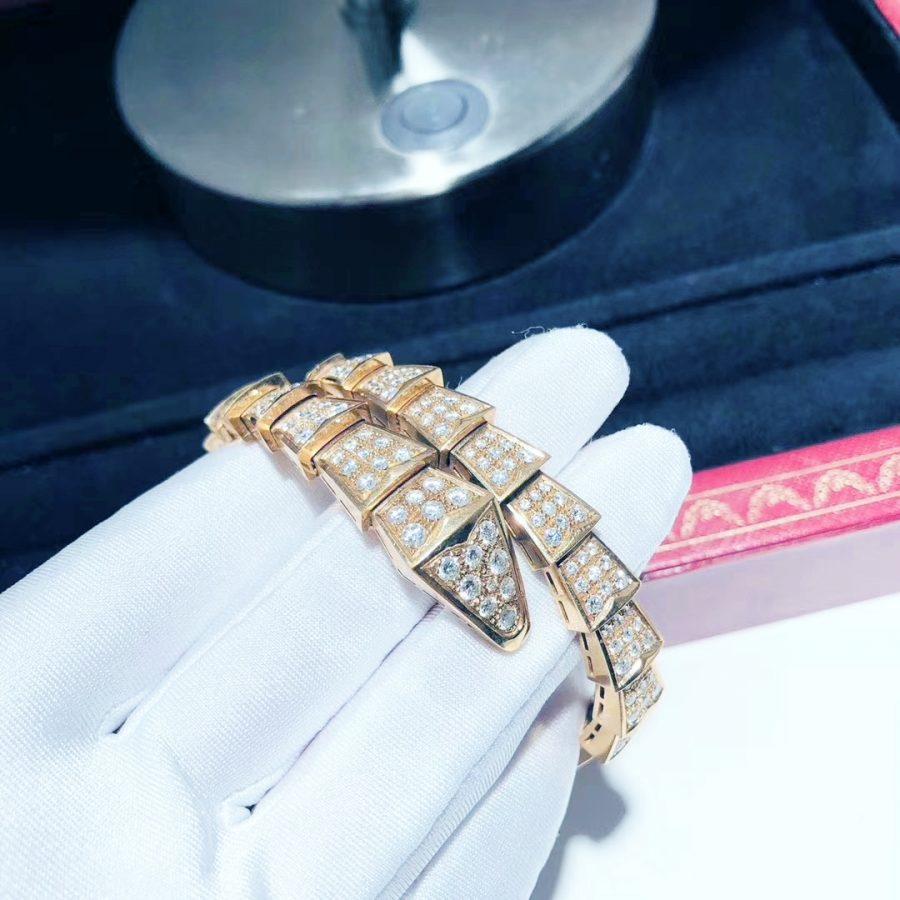 [Psychic Jewelrys]SERPENTI BRACELET 8MM PINK GOLD DIAMOND