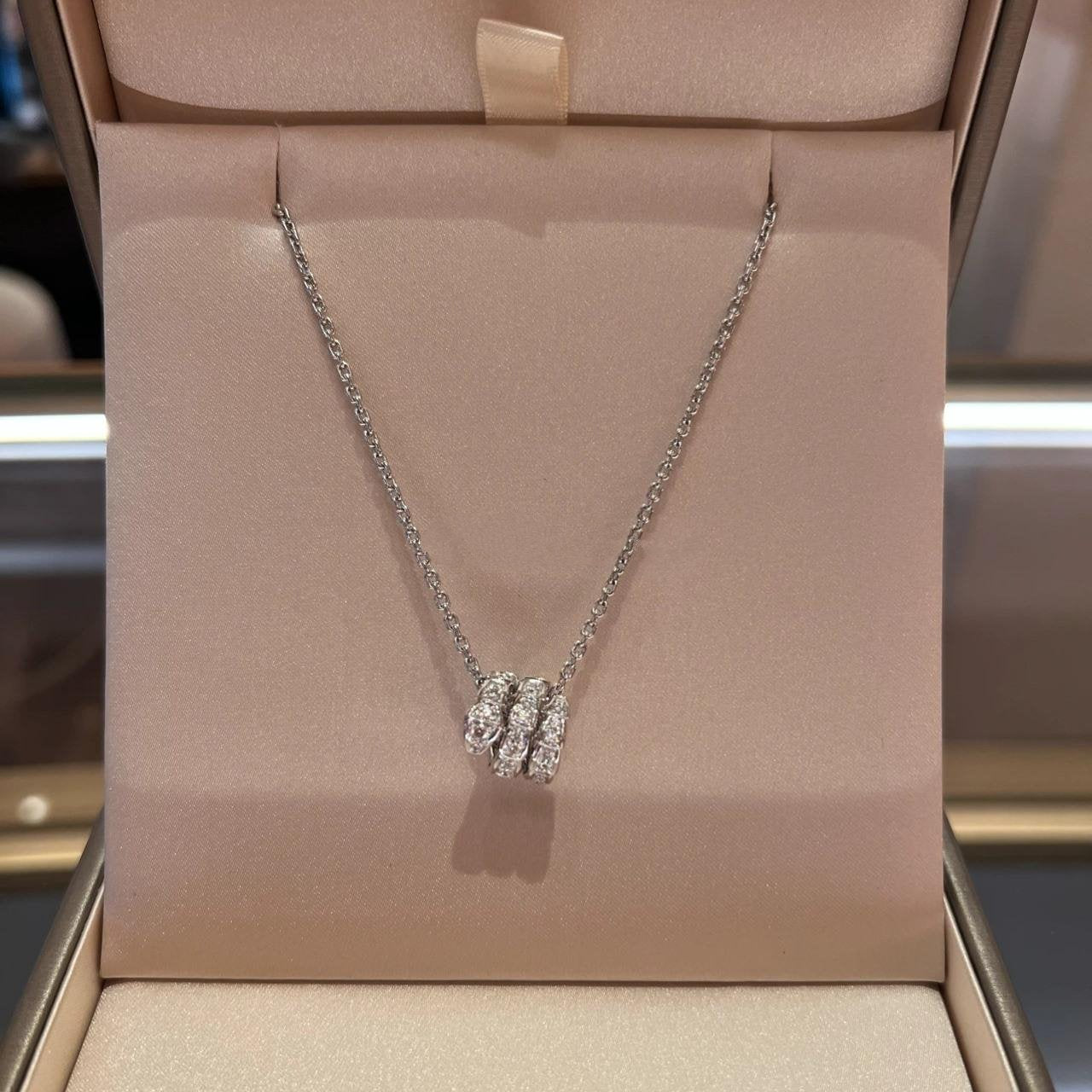 [Psychic Jewelrys]SERPENTI  NECKLACE DOUBLE RING DIAMOND