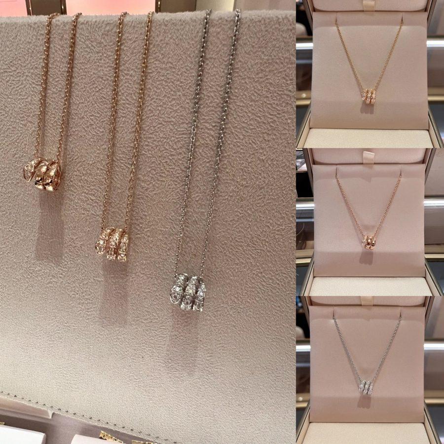 [Psychic Jewelrys]SERPENTI  NECKLACE DOUBLE RING DIAMOND
