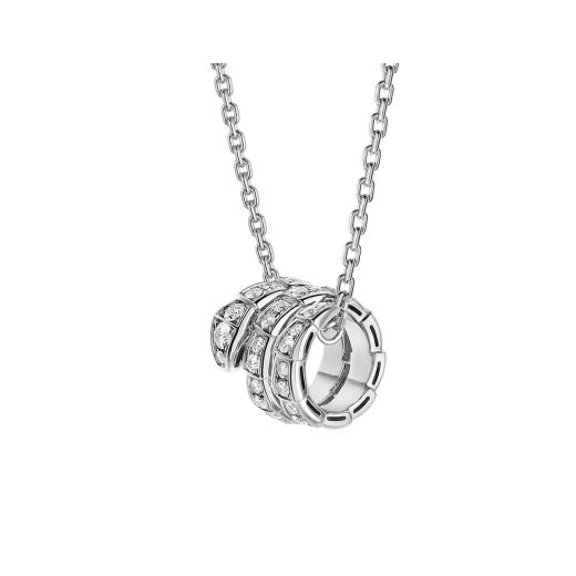 [Psychic Jewelrys]SERPENTI  NECKLACE DOUBLE RING DIAMOND