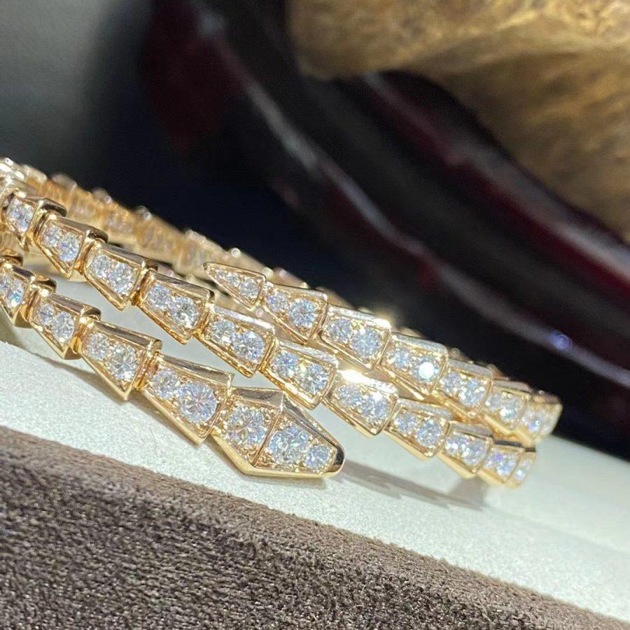 [Psychic Jewelrys]SERPENTI BRACELET GOLD DIAMOND DOUBLE ROW