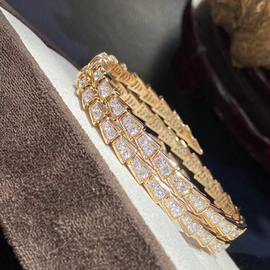 [Psychic Jewelrys]SERPENTI BRACELET GOLD DIAMOND DOUBLE ROW