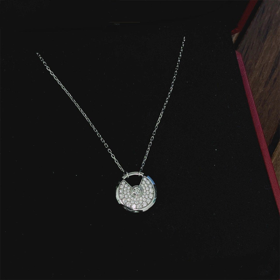 [Psychic Jewelrys]AMULETTE SILVER FULL DIAMOND NECKLACE