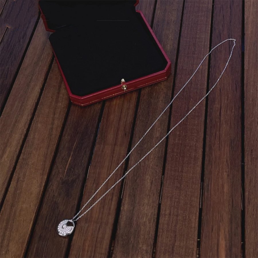 [Psychic Jewelrys]AMULETTE SILVER FULL DIAMOND NECKLACE