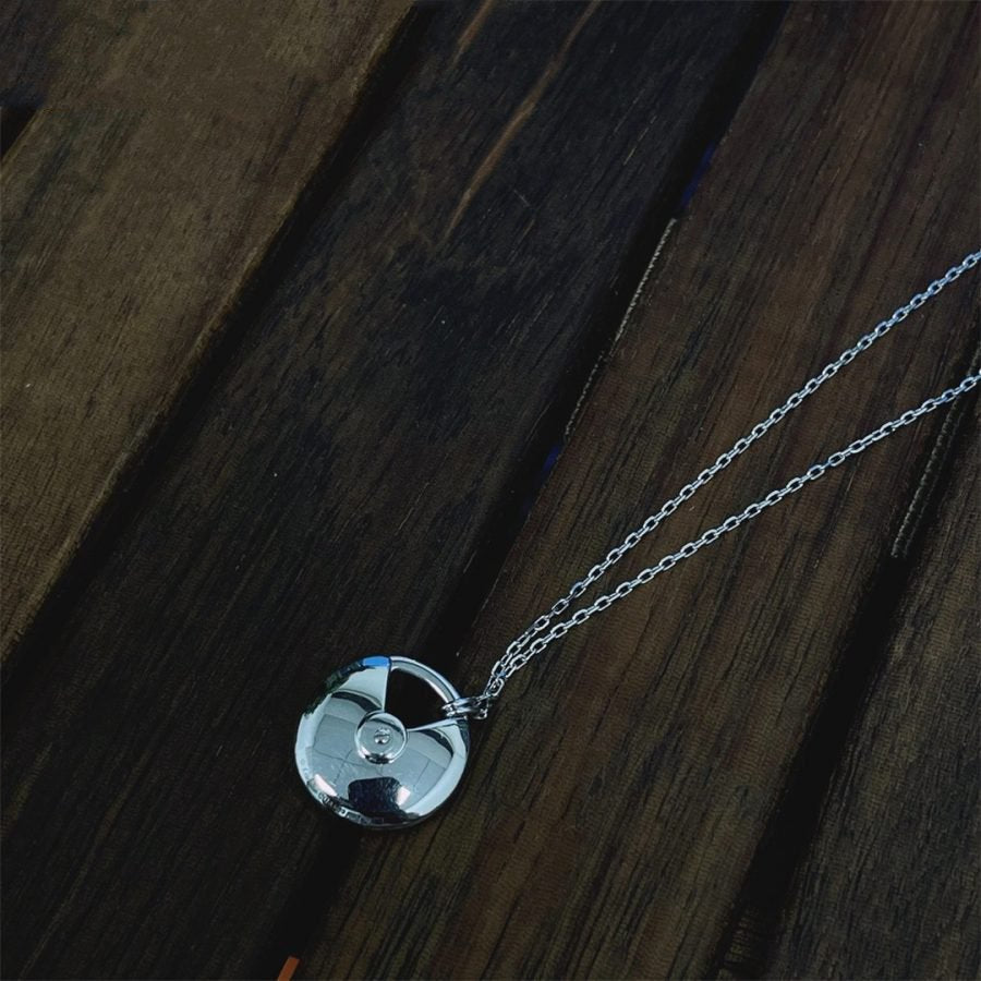 [Psychic Jewelrys]AMULETTE SILVER FULL DIAMOND NECKLACE