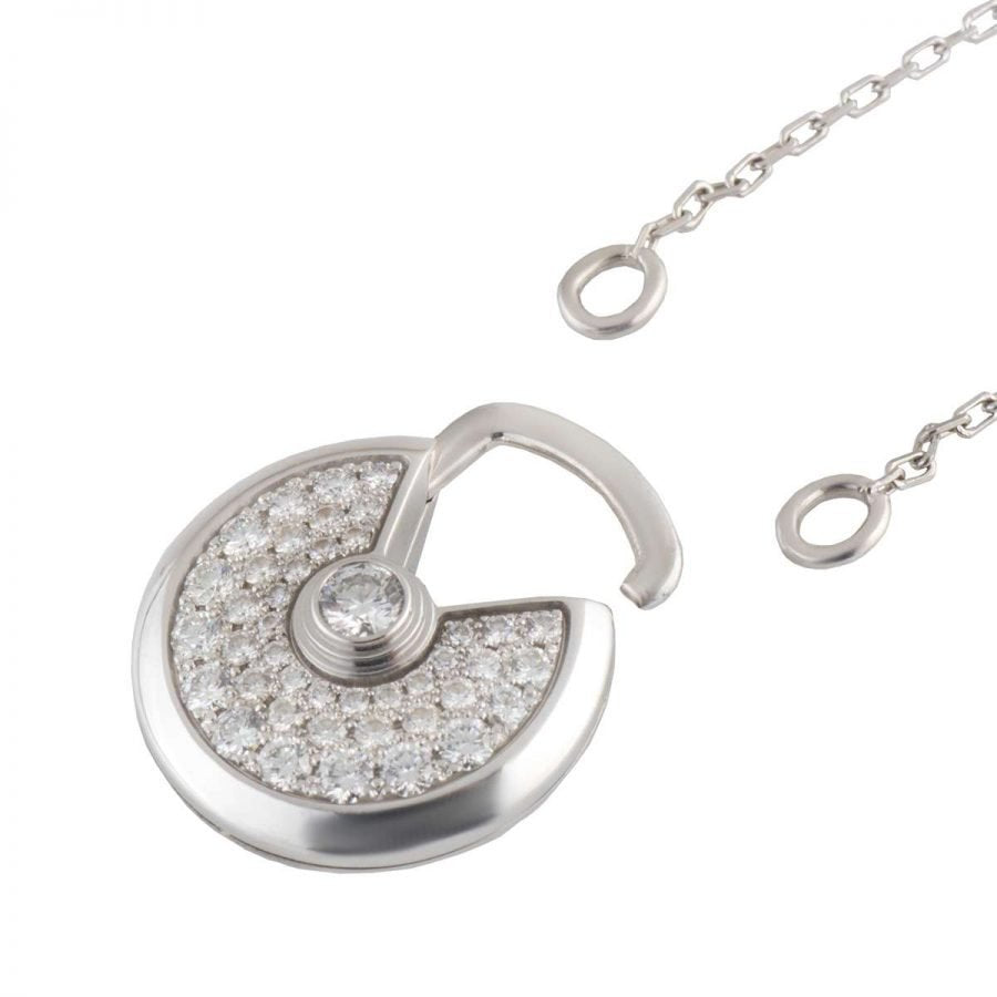 [Psychic Jewelrys]AMULETTE SILVER FULL DIAMOND NECKLACE