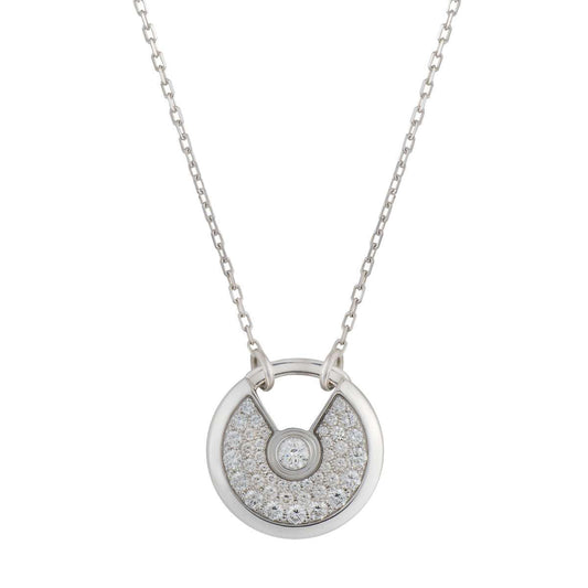 [Psychic Jewelrys]AMULETTE SILVER FULL DIAMOND NECKLACE